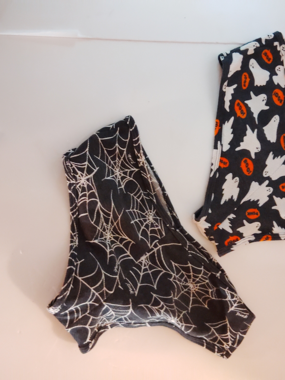 PINK Victoria's Secret Black Halloween Spiderweb & Ghost Print Panty Duo - Picture 2 of 3